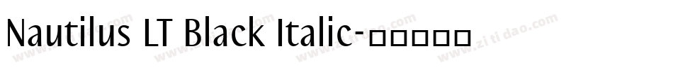 Nautilus LT Black Italic字体转换